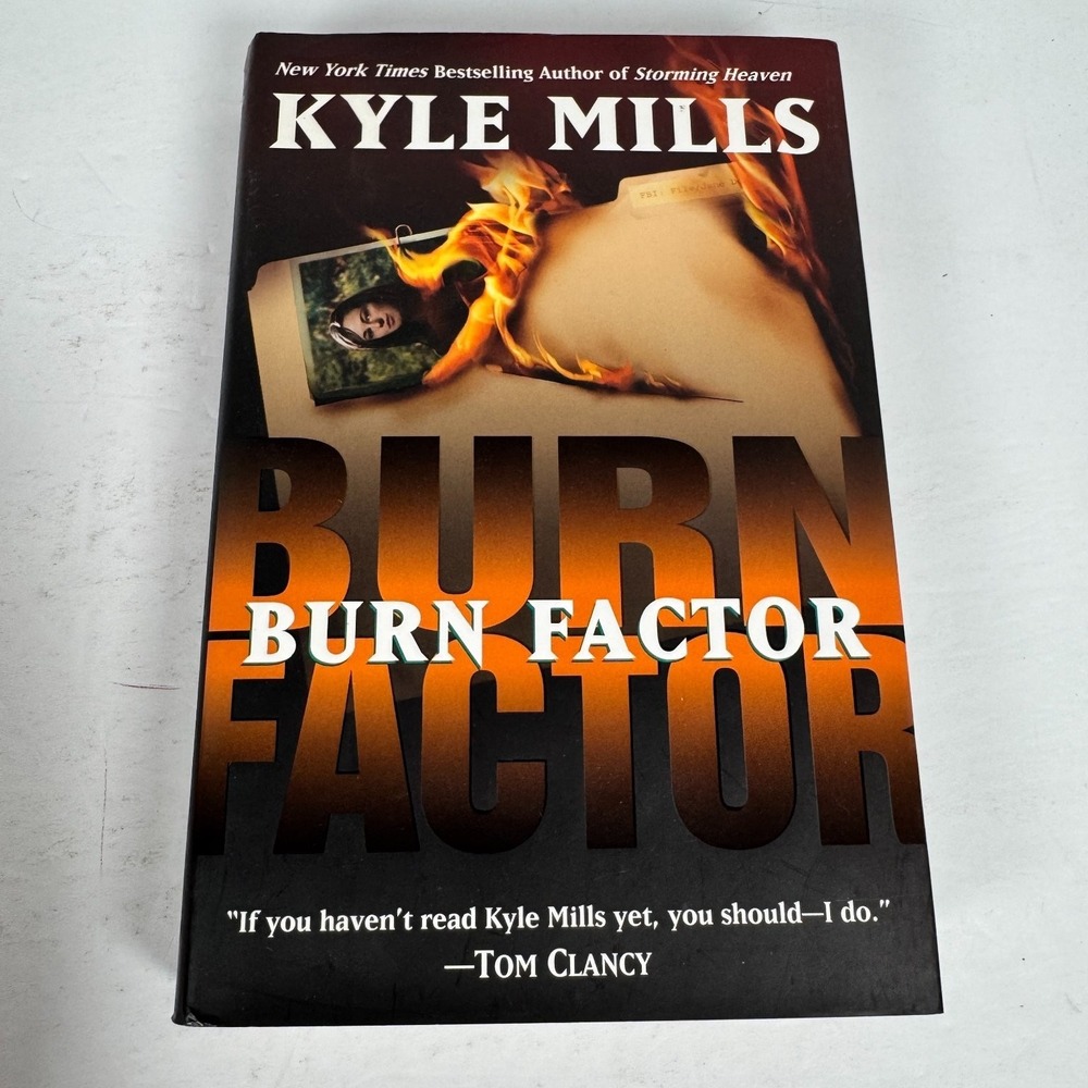 Burn Factor Kyle Mills 2001 First Edition Hardcover Thriller‎ HarperCollins